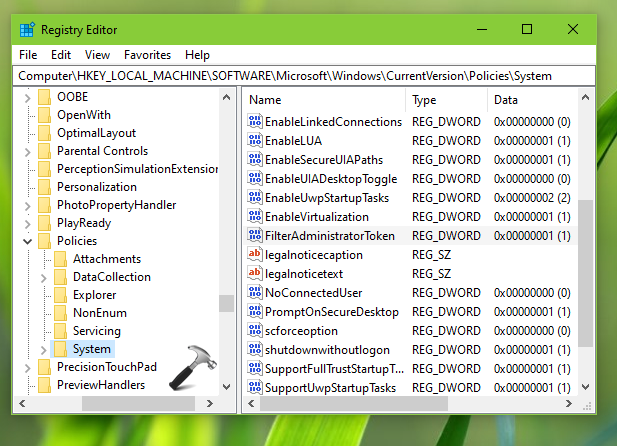 edit hkey_local_machine without admin rights windows 8